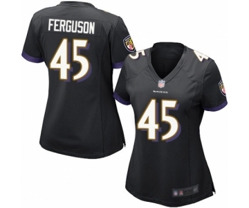 Women's Baltimore Ravens #45 Jaylon Ferguson Game Black Alternate Football Jersey