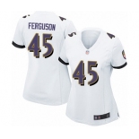 Women's Baltimore Ravens #45 Jaylon Ferguson Game White Football Jersey