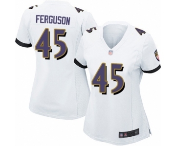 Women's Baltimore Ravens #45 Jaylon Ferguson Game White Football Jersey