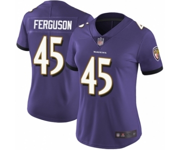 Women's Baltimore Ravens #45 Jaylon Ferguson Purple Team Color Vapor Untouchable Limited Player Football Jersey