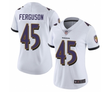 Women's Baltimore Ravens #45 Jaylon Ferguson White Vapor Untouchable Limited Player Football Jersey