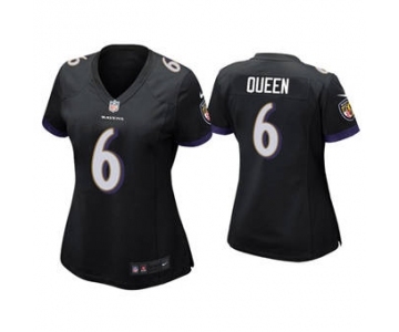 Women's Baltimore Ravens #6 Patrick Queen Black Vapor Untouchable Limited Football Jersey