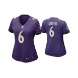 Women's Baltimore Ravens #6 Patrick Queen Purple Vapor Untouchable Limited Football Jersey