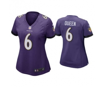 Women's Baltimore Ravens #6 Patrick Queen Purple Vapor Untouchable Limited Football Jersey