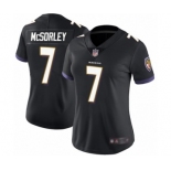 Women's Baltimore Ravens #7 Trace McSorley Black Alternate Vapor Untouchable Limited Player Football Jersey