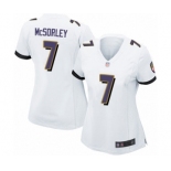 Women's Baltimore Ravens #7 Trace McSorley Game White Football Jersey