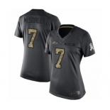 Women's Baltimore Ravens #7 Trace McSorley Limited Black 2016 Salute to Service Football Jersey