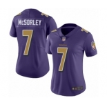 Women's Baltimore Ravens #7 Trace McSorley Limited Purple Rush Vapor Untouchable Football Jersey