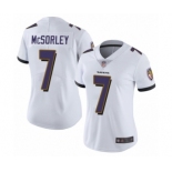 Women's Baltimore Ravens #7 Trace McSorley White Vapor Untouchable Limited Player Football Jersey