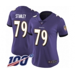 Women's Baltimore Ravens #79 Ronnie Stanley Purple Team Color Vapor Untouchable Limited Player 100th Season Football Jersey