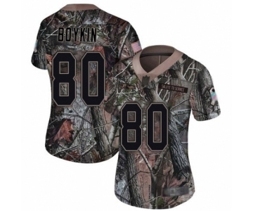 Women's Baltimore Ravens #80 Miles Boykin Limited Camo Rush Realtree Football Jersey