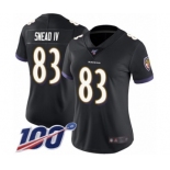 Women's Baltimore Ravens #83 Willie Snead IV Black Alternate Vapor Untouchable Limited Player 100th Season Football Jersey