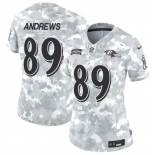 Women's Baltimore Ravens #89 Mark Andrews 2024 F.U.S.E Arctic Camo Salute To Service Limited Stitched Football Jersey