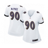 Women's Baltimore Ravens #90 Pernell McPhee Game White Football Jersey