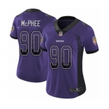 Women's Baltimore Ravens #90 Pernell McPhee Limited Purple Rush Drift Fashion Football Jersey