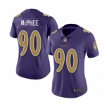 Women's Baltimore Ravens #90 Pernell McPhee Limited Purple Rush Vapor Untouchable Football Jersey