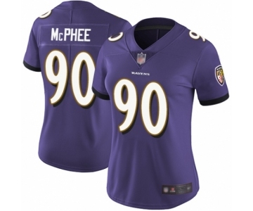 Women's Baltimore Ravens #90 Pernell McPhee Purple Team Color Vapor Untouchable Limited Player Football Jersey