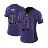 Women's Baltimore Ravens #91 Shane Ray Limited Purple Rush Drift Fashion Football Jersey