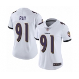 Women's Baltimore Ravens #91 Shane Ray White Vapor Untouchable Limited Player Football Jersey