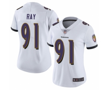 Women's Baltimore Ravens #91 Shane Ray White Vapor Untouchable Limited Player Football Jersey