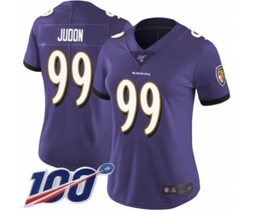 Women's Baltimore Ravens #99 Matt Judon Purple Team Color Vapor Untouchable Limited Player 100th Season Football Jersey