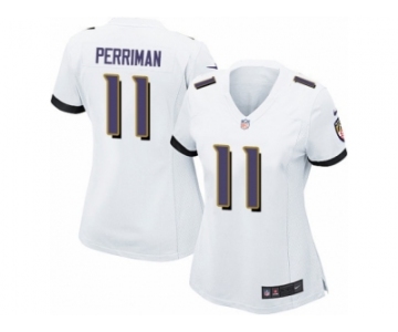 Women's Nike Baltimore Ravens #11 Breshad Perriman Game White NFL Jersey