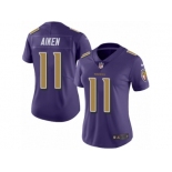 Women's Nike Baltimore Ravens #11 Kamar Aiken Limited Purple Rush NFL Jersey