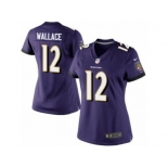 Women's Nike Baltimore Ravens #12 Mike Wallace Limited Purple Team Color NFL Jersey