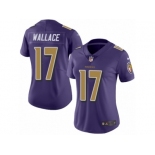 Women's Nike Baltimore Ravens #17 Mike Wallace Limited Purple Rush NFL Jersey