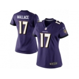 Women's Nike Baltimore Ravens #17 Mike Wallace Limited Purple Team Color NFL Jersey