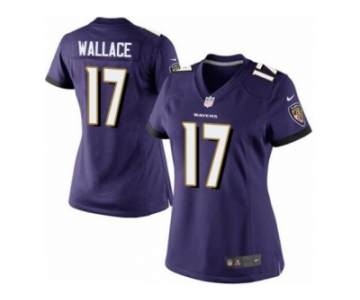 Women's Nike Baltimore Ravens #17 Mike Wallace Limited Purple Team Color NFL Jersey