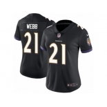 Women's Nike Baltimore Ravens #21 Lardarius Webb Vapor Untouchable Limited Black Alternate NFL Jersey