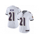 Women's Nike Baltimore Ravens #21 Lardarius Webb Vapor Untouchable Limited White NFL Jersey