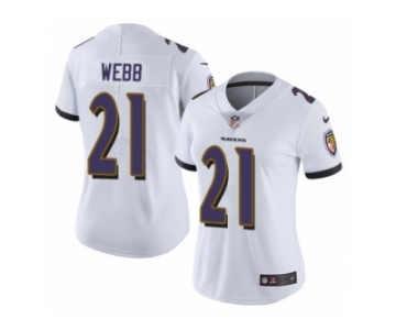 Women's Nike Baltimore Ravens #21 Lardarius Webb Vapor Untouchable Limited White NFL Jersey