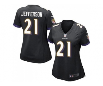 Women's Nike Baltimore Ravens #21 Tony Jefferson Black Alternate Stitched NFL New Elite Jersey