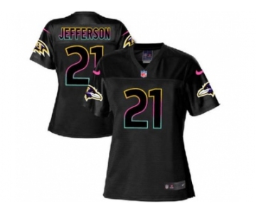 Women's Nike Baltimore Ravens #21 Tony Jefferson Black NFL Fashion Game Jersey