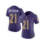 Women's Nike Baltimore Ravens #21 Tony Jefferson Purple Stitched NFL Limited Rush Jersey