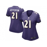 Women's Nike Baltimore Ravens #21 Tony Jefferson Purple Team Color Stitched NFL New Elite Jersey