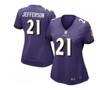 Women's Nike Baltimore Ravens #21 Tony Jefferson Purple Team Color Stitched NFL New Elite Jersey