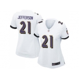 Women's Nike Baltimore Ravens #21 Tony Jefferson White Stitched NFL New Elite Jersey