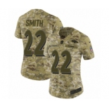 Women's Nike Baltimore Ravens #22 Jimmy Smith Limited Camo 2018 Salute to Service NFL Jersey