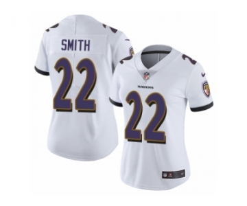 Women's Nike Baltimore Ravens #22 Jimmy Smith Vapor Untouchable Limited White NFL Jersey