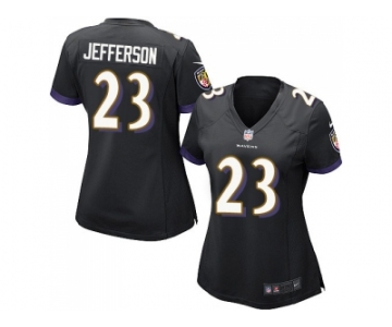 Women's Nike Baltimore Ravens #23 Tony Jefferson Black Alternate Stitched NFL New Elite Jersey