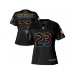 Women's Nike Baltimore Ravens #23 Tony Jefferson Game Black Fashion NFL Jersey