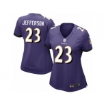 Women's Nike Baltimore Ravens #23 Tony Jefferson Game Purple Team Color NFL Jersey