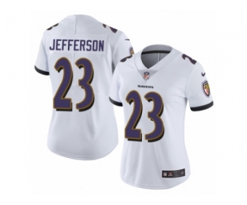 Women's Nike Baltimore Ravens #23 Tony Jefferson Vapor Untouchable Limited White NFL Jersey