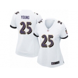 Women's Nike Baltimore Ravens #25 Tavon Young Limited White NFL Jersey