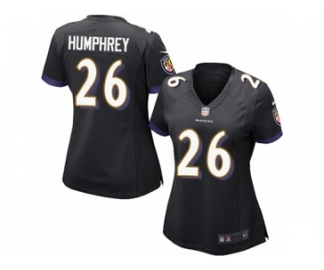 Women's Nike Baltimore Ravens #26 Marlon Humphrey Limited Black Alternate NFL Jersey