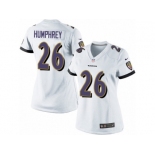 Women's Nike Baltimore Ravens #26 Marlon Humphrey Limited White NFL Jersey