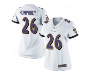 Women's Nike Baltimore Ravens #26 Marlon Humphrey Limited White NFL Jersey